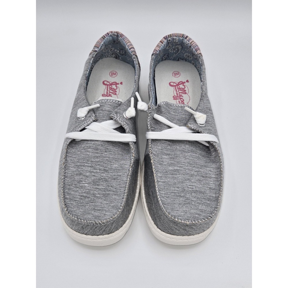 Jellypop Los Angeles Casual Canvas‎ Boat Shoes Gray Comfort Slip-On Loafers